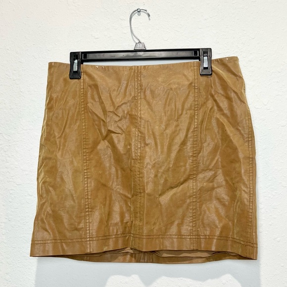 Free People Modern Femme Vegan Suede Skirt Size 12 - Picture 2 of 11